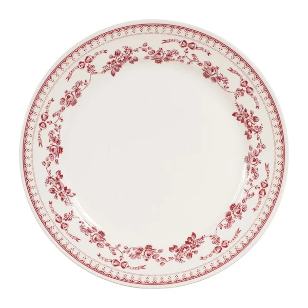 marques pas cher Comptoir De Famille Assiette Plate En Faïence Bordeaux D26cm – Faustine 1