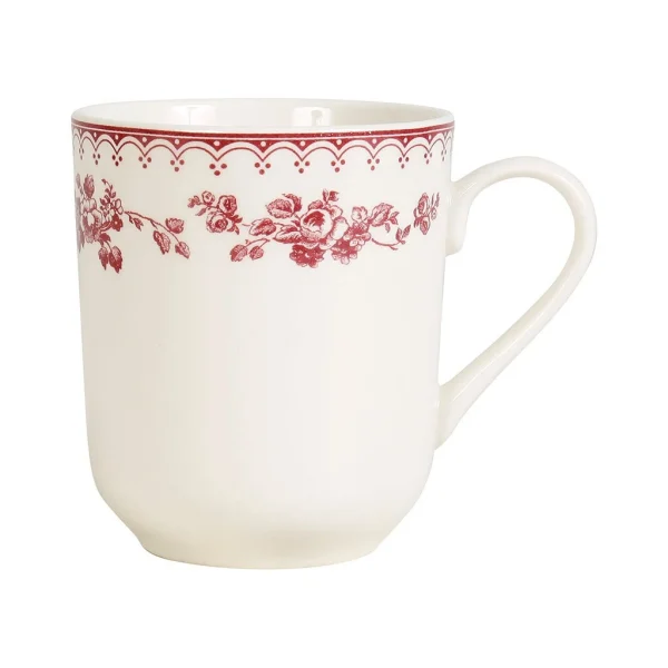 Comptoir De Famille Tasse Haute En Faïence Blanchet Et Rouge – Faustine 1