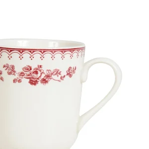 Comptoir De Famille Tasse Haute En Faïence Blanchet Et Rouge – Faustine 6