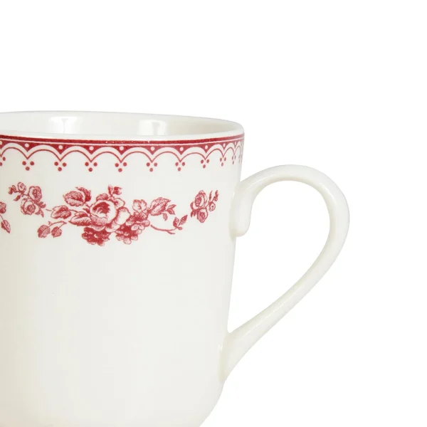 Comptoir De Famille Tasse Haute En Faïence Blanchet Et Rouge – Faustine 3