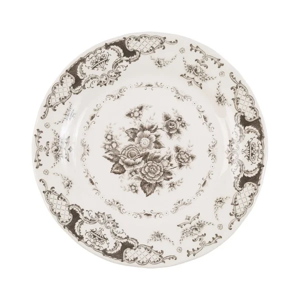 vente à bas prix Comptoir De Famille Assiette à Dessert En Faïence Gris D20cm – Clothilde 1