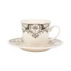 Comptoir De Famille Tasse Thé Et Sous-tasse En Faïence Gris – Clothilde excellent qulity 16