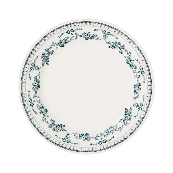 remise en ligne Comptoir De Famille Assiette Plate En Faience Bleu Ancien D26cm – Faustine 1