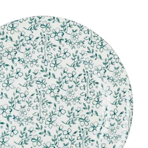 Comptoir De Famille Assiette Plate En Faïence Vert D26cm – P’tites Fleurs mode pas cher 8