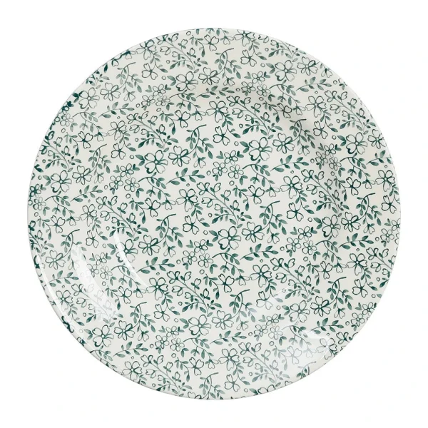 offre spéciale Comptoir De Famille Assiette Creuse En Faïence Vert D23cm – P’tites Fleurs 3