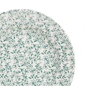 offre spéciale Comptoir De Famille Assiette Creuse En Faïence Vert D23cm – P’tites Fleurs 10