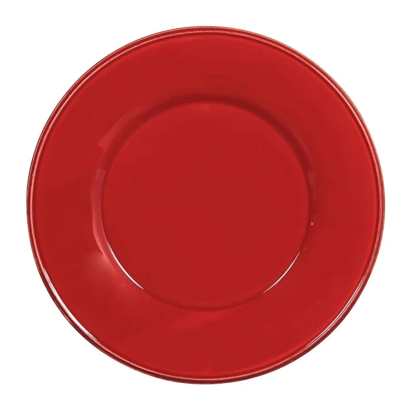 Côté Table Assiette Plate En Faïence Rouge D28.5cm – Constance qualité supérieure 1