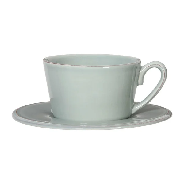 Côté Table Tasse Et Sous-tasse En Faïence Vert D’eau – Constance 1