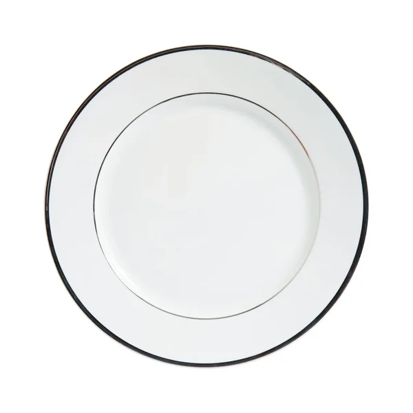 à prix promos Côté Table Assiette Plate En Porcelaine Blanc Et Platine D27cm -ginger 1