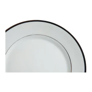 à prix promos Côté Table Assiette Plate En Porcelaine Blanc Et Platine D27cm -ginger 9