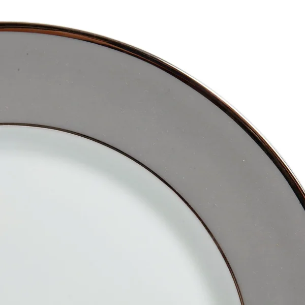 Côté Table Assiette à Dessert En Porcelaine Gris Et Platine D20cm – Ginger 4