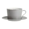 Côté Table Tasse Et Sous-tasse En Porcelaine Gris Et Platine – Ginger 10