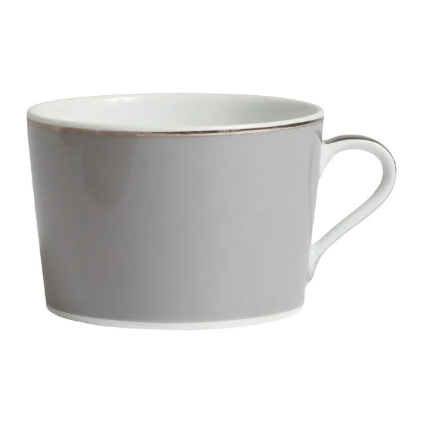 Côté Table Tasse Et Sous-tasse En Porcelaine Gris Et Platine – Ginger pas cher 4