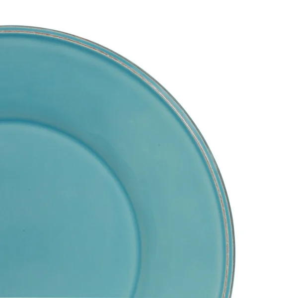 magasin en ligne france Côté Table Assiette Plate En Faïence Turquoise D28.5cm – Constance 4