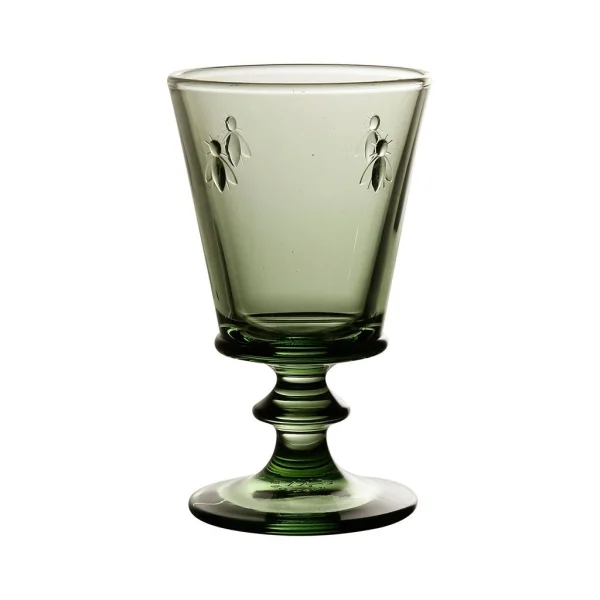 Côté Table Verre à Vin Abeilles Vert En Verre 1