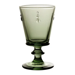 Côté Table Verre à Vin Abeilles Vert En Verre 11