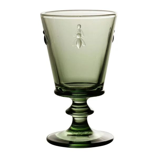 Côté Table Verre à Vin Abeilles Vert En Verre 4