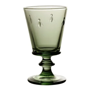 Côté Table Verre à Vin Abeilles Vert En Verre 13