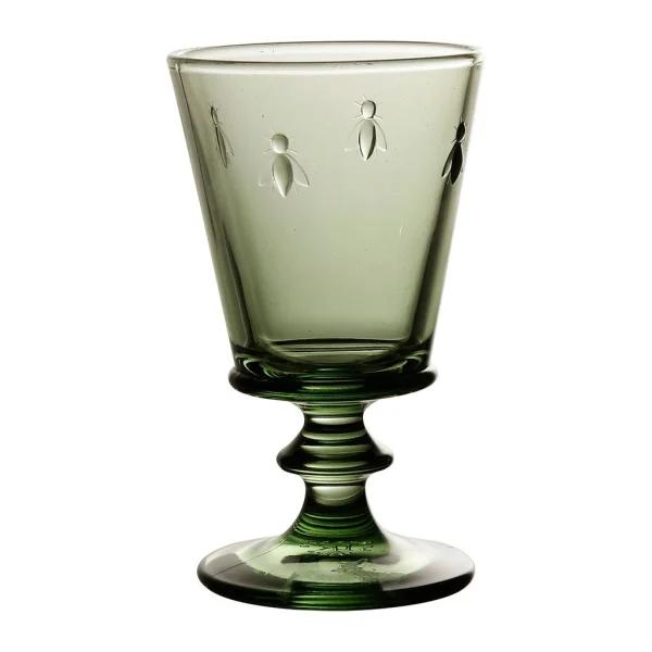 Côté Table Verre à Vin Abeilles Vert En Verre 5