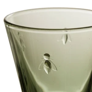 Côté Table Verre à Vin Abeilles Vert En Verre 15