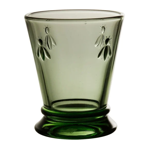 Côté Table Gobelet Abeilles Vert En Verre 1