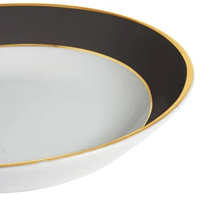 Côté Table Assiette Creuse En Porcelaine Noir Et Doré D23cm – Ginger 9