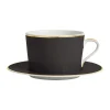 Côté Table Tasse Et Sous-tasse En Porcelaine Noir Et Doré – Ginger 13