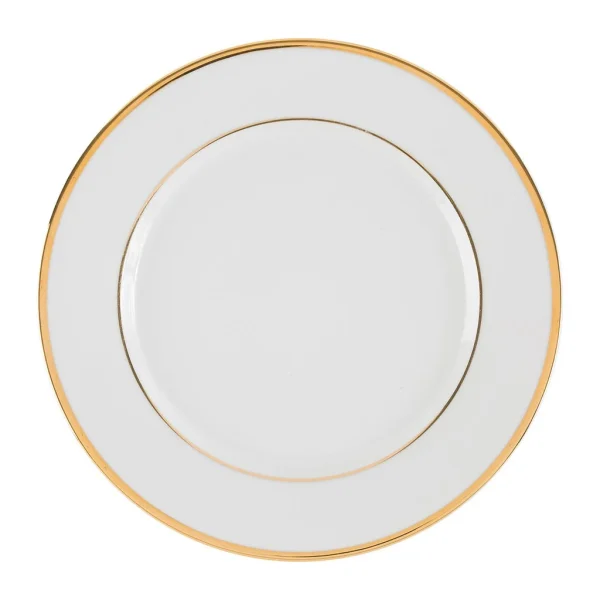 Côté Table Assiette De Présentation En Porcelaine Blanc Et Platine – Ginger Neuve avec étiquette 1