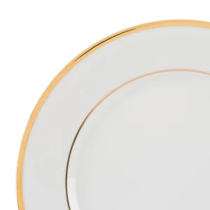 Côté Table Assiette De Présentation En Porcelaine Blanc Et Platine – Ginger Neuve avec étiquette 10