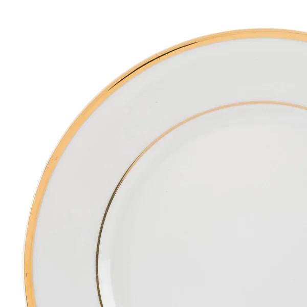 Côté Table Assiette De Présentation En Porcelaine Blanc Et Platine – Ginger Neuve avec étiquette 4