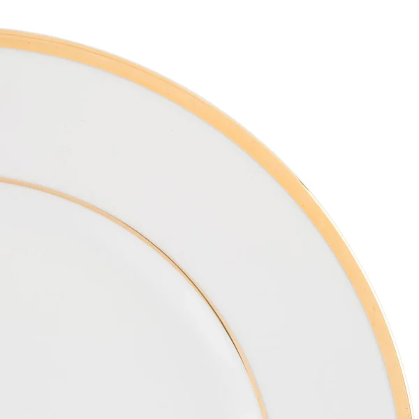 Côté Table Assiette De Présentation En Porcelaine Blanc Et Platine – Ginger Neuve avec étiquette 5