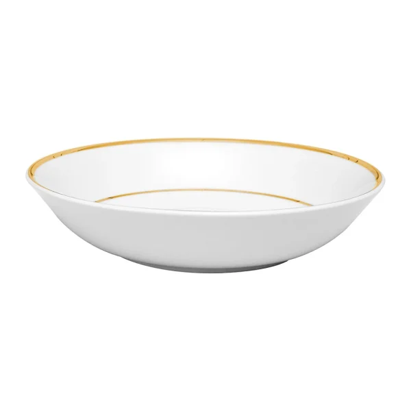 de garantie authentique Côté Table Assiette Creuse En Porcelaine Blanc Et Doré D23cm – Ginger 1