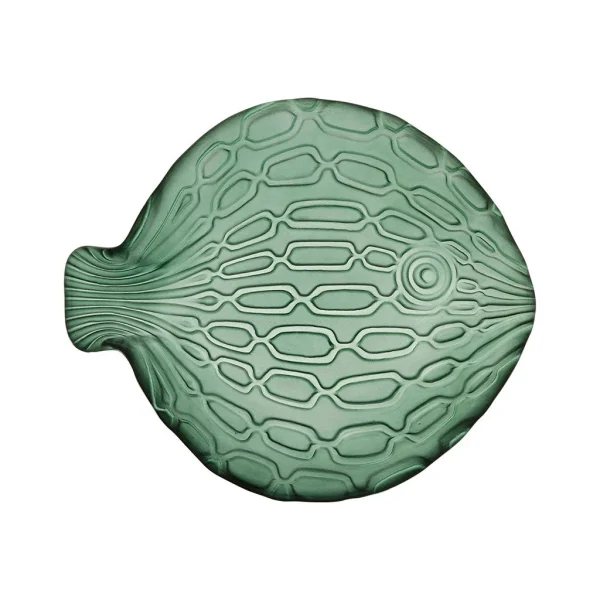 Côté Table Plat Poisson Ocean Vert Foncé 20x16xh3cm Verre 1