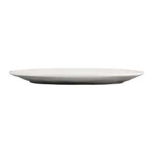 Côté Table Plat Ovale Poisson Blanc H4cm En Faience 12