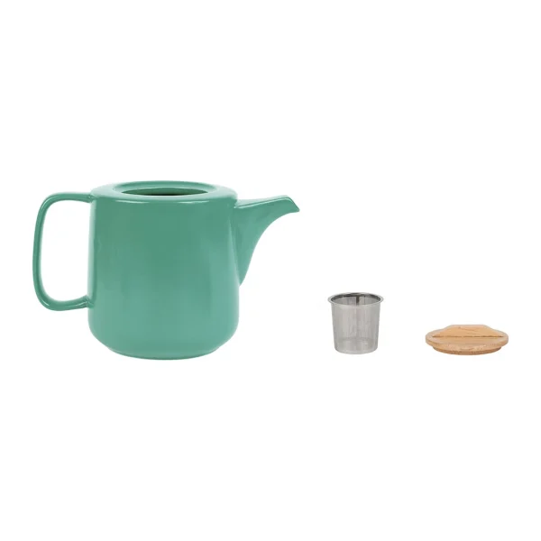 Jardin D’Ulysse Coffret Théière Avec 2 Mugs En Porceliane Vert D’eau Et Son Plateau – Eliska 4