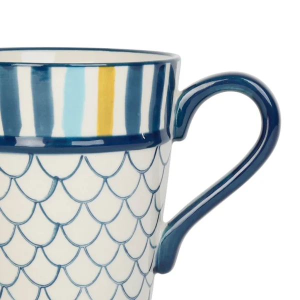 Retour Facile et Gratuit Jardin D’Ulysse Lot De 2 Mugs En Grès Bleu Marine – Un été à La Mer 3