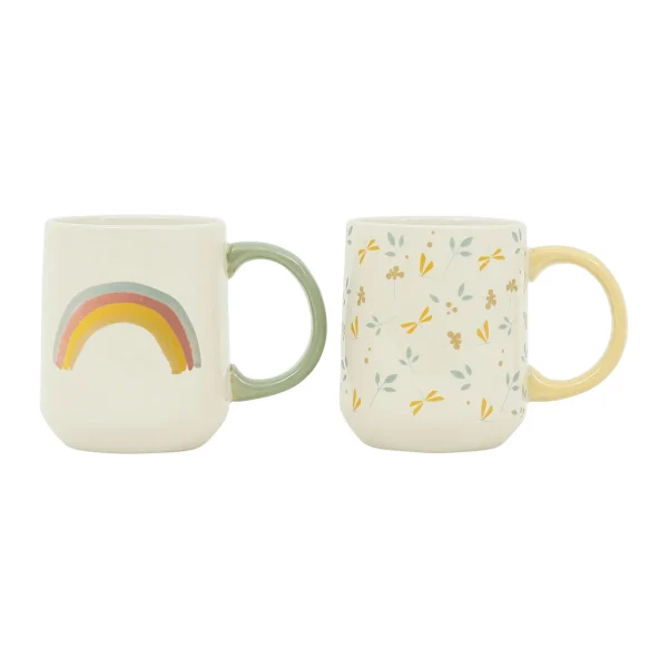 mode pas cher Jardin D’Ulysse Lot De 2 Mugs En Grès Multicolore – Sweat Dream 1