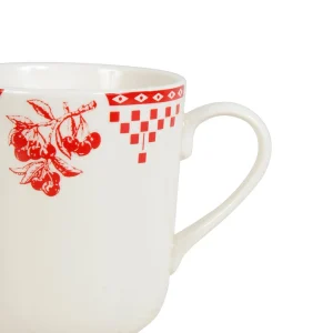 soldes en ligne Comptoir De Famille Tasse Haute En Faïence Damier Rouge – Campagne 6