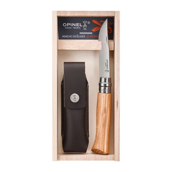 luxe soldes Couteau Plumier N°08 Inox Olivier Et Etui Naturel – Opinel 1