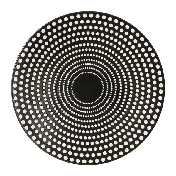 Table Passion Assiette Plate En Grès Pois Noir D27cm – Galaxy 1