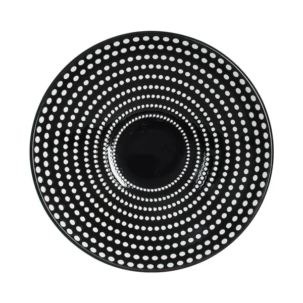 Top ventes Table Passion Assiette Calotte En Grès Pois Noir D19cm – Galaxy 1