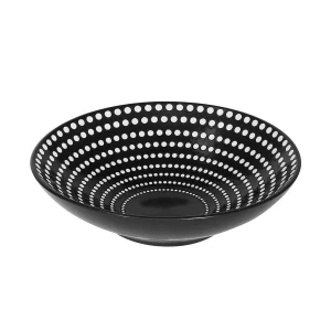 Top ventes Table Passion Assiette Calotte En Grès Pois Noir D19cm – Galaxy 6