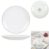 Livraison internationale Home Déco Factory Assiette Plate En Porcelaine Lisere Doré D26cm 5