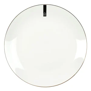 Livraison internationale Home Déco Factory Assiette Plate En Porcelaine Lisere Doré D26cm 12