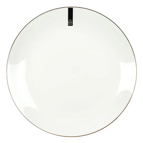 Livraison internationale Home Déco Factory Assiette Plate En Porcelaine Lisere Doré D26cm 4