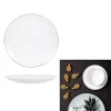 Home Déco Factory Assiette à Dessert En Porcelaine Lisere Doré D20cm 10