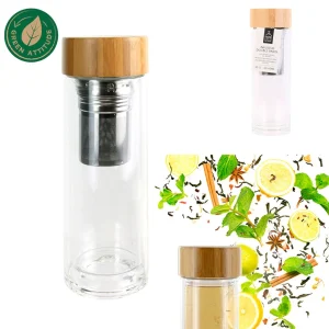 Cook Concept Infuseur En Verre Double Paroi Avec Bouchon Bambou grande surprise 16