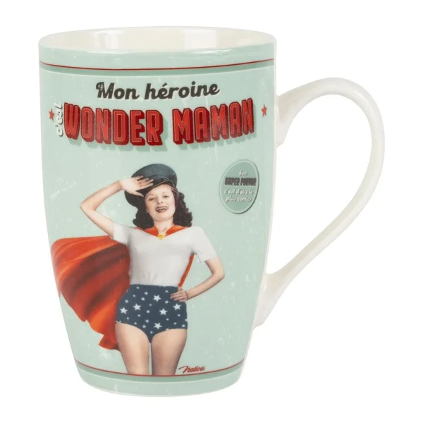 De super promotions disponibles Natives Mug En Porcelaine Vert – Wonder Maman Vert 1