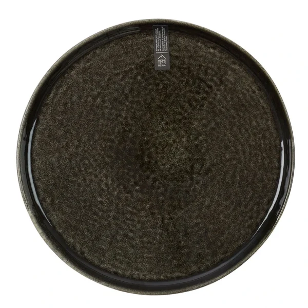 Home Déco Factory Assiette Plate En Grès Noir D26cm 1