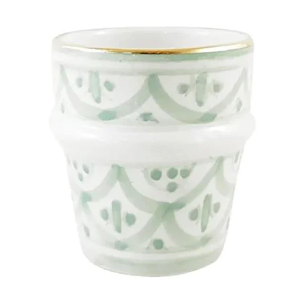 Chabi Chic Tasse Vert Amande Or H7cm – Zwak 1